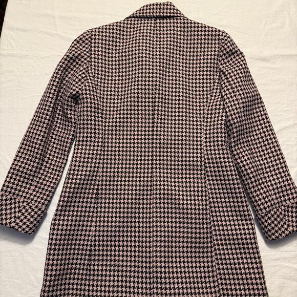 Tahari Pink & Black Houndstooth Long Blazer 4P: fully lined - Picture 11 of 15